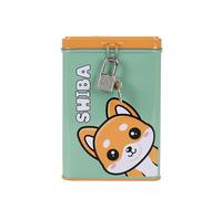 I-TOTAL® - Tirelire drôle avec Cadenas et clés/Porte-Monnaie en métal avec Fermeture (Shiba)