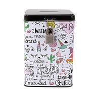 I-TOTAL® - Tirelire drôle avec Cadenas et clés/Porte-Monnaie en métal avec Fermeture (Unicorn)