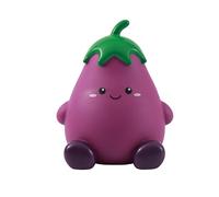 I-TOTAL® - Tirelire en Plastique Design Legumes et Fruits - Boîte à Économies Amusante et Décorative, Idéale pour Enfants et Adultes (Ellie Eggplant)