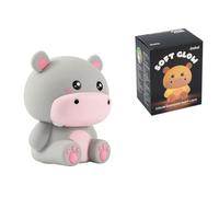 I-TOTAL® - Veilleuse LED en Silicone Rechargeable USB-C - 9 Couleurs, Lampe de Nuit pour Chambre Bébé et Enfant, Douce et Portable (HIPPO)