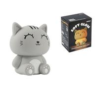 I-TOTAL® - Veilleuse LED en Silicone Rechargeable USB-C - 9 Couleurs, Lampe de Nuit pour Chambre Bébé et Enfant, Douce et Portable (GREY CAT)