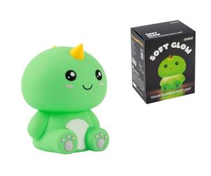 I-TOTAL® - Veilleuse LED en Silicone Rechargeable USB-C - 9 Couleurs, Lampe de Nuit pour Chambre Bébé et Enfant, Douce et Portable (HELLO DINO)