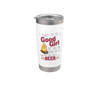 I Tried To Be A Good Girl But Then The Bonfire Was Lit Beer Gobelet isotherme en acier inoxydable double paroi