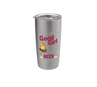I Tried To Be A Good Girl But Then The Bonfire Was Lit Beer Gobelet isotherme en acier inoxydable double paroi