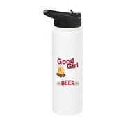 I Tried To Be A Good Girl But Then The Bonfire Was Lit Beer Stainless Steel Insulated Water Bottle