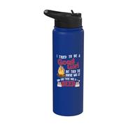 I Tried To Be A Good Girl But Then The Bonfire Was Lit Beer Stainless Steel Insulated Water Bottle