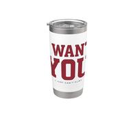 I Want You I Just Can't Flirt Sarcastic Introverti Sayings Gobelet isotherme en acier inoxydable double paroi