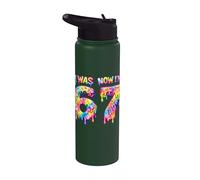 I Was 6 Now I'm 7 Six Seven Tie Dye 67 Meme Fête d'anniversaire Stainless Steel Insulated Water Bottle