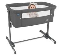 IB-Style Aluna 3-en-1 Berceau co-Dodo, lit de bébé, lit d'appoint, Matelas Moelleux, réglable en Hauteur sur 5 Niveaux, lit de Voyage avec Sac, Fonction balancelle, moustiquaire - Gris foncé