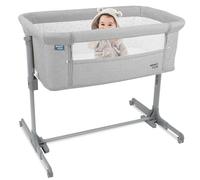 IB-Style Aluna 3-en-1 Berceau co-Dodo, lit de bébé, lit d'appoint, Matelas Moelleux, réglable en Hauteur sur 5 Niveaux, lit de Voyage avec Sac, Fonction balancelle, moustiquaire - Gris