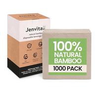 Ibambo Lot de 1 000 serviettes à cocktail (4 boîtes de 250 pièces) en bambou, 2 plis, respectueuses de l'environnement, serviettes de bar pour la maison, les fêtes, 11,4 x 11,4 cm, serviettes jetables