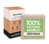 Ibambo Lot de 250 serviettes cocktail en bambou - Serviettes jetables pour servir des boissons, 2 plis, respectueuses de l'environnement - Serviettes de bar pour la maison, les fêtes - 11,4 x 11,4 cm
