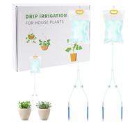 iBamso 2 Pcs systèmes d'irrigation pour Plantes, système d'irrigation automatique des plantesde 3,5 L avec 2 interrupteur à vanne de débit réglable pour les plantes en pot d'intérieur et d'extérieur
