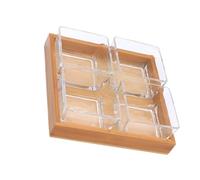 ibasenice 1 Ensemble Plateau de Service en Verre Compartiments avec Support en Bois pour Fruits Séchés, Noix, Snacks, Amuse-bouche Usage Maison, Bar, Restaurant pour Repas Couleur Aléatoire