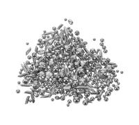 ibasenice 1 lb de billes de polissage en acier inoxydable : billes de polissage pour bijoux - formes métalliques variées - rondes, cylindriques, à double pointe, en forme de soucoupe pour