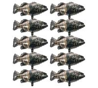 ibasenice 10 ballons en aluminium en forme de mérou - Ballons gonflables en forme de poissons marins - Décoration pour fête sur le thème des poissons de l'océan, idéale pour un événement
