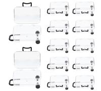 ibasenice 12 Pièces Mini Valise Noire Portable en Ps Réutilisable pour Décoration de Mariage et Fête, Coffret Garni Élégant de Valise, Boîte Présent Pratique et Originale