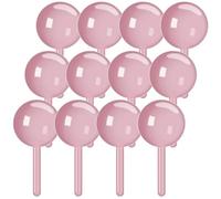 ibasenice 12pcs Boîte de Rangement en Plastique Rose en Forme de Sucette Adorable pour Décoration Intérieure et Rangement Jouets ou Fleurs Séchées en Mariage