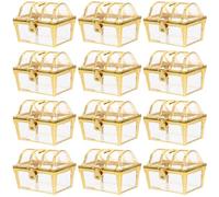 ibasenice 12pcs Boîtes à Dragées pour Mariage Coffret Trésor Plastique Grosse Capacité Emballage Présent Portable Élégant pour Fêtes et Occasions Multiples