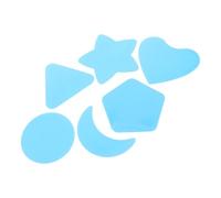 ibasenice 18 Pcs Moule à Cheveux pour Garçon et Filles en Silicone Bleu Formes Étoile Lune Cœur Ronde Hexagone, Outil Sûr et Précis pour Coupe de Cheveux à Domicile ou Salon Professionnel