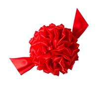 ibasenice 1ensemble Set de Boule Fleur Rouge avec Ruban Décoration Cérémonie Ouverture Ornements Légers pour Voiture de Mariage et Fête Ajout Festif pour Anniversaire et Célébrations