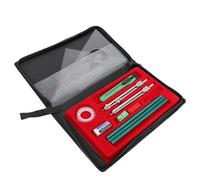 ibasenice 1ensemble Set de Dessin Mathématique Professionnel avec Compas et Accessoires pour Dessin Technique Trousse Multifonction avec Boîte de Rangement pour Étudiants Couleur