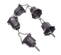ibasenice 1m Chaîne de Pluie en Alliage D'aluminium Cups Japonaise Lotus | Couleur Café, Forme Lotus, Raccordable et Détachable, pour Conduite de Gouttière Extérieure