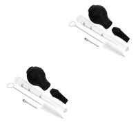 ibasenice 2 Ensembles Injecteur de Acier Inoxydable avec Brosse Outil de Cuisine pour Marinade de Viande pour Barbecue Cuisson de Dinde