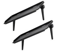 ibasenice 2 Pièces Étagère sans Perçage pour Box TV en Abs Noir Protection Latérale, Stable et Antidérapante, pour Appartements et Dortoirs