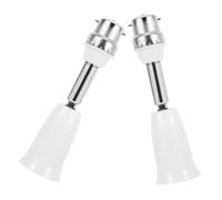 ibasenice 2 Pièces Rallonge de Douille pour Lampe E27 B22, Adaptateur Réglable Vertical et Horizontal en Cuivre et Abs, Capacité Jusqu'à 150w, pour Bureau et Maison