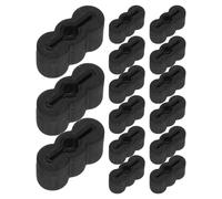 ibasenice 20 Pièces Butée Anti-arrachement pour Glissières de Tiroir en Caoutchouc Noir, Accessoires Compatibles, Installation Facile pour Réparation de Meubles