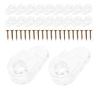 ibasenice 20 Pièces Clip de Retenue en Plastique pour Miroir et Panneaux Acryliques Vis en Acier Inoxydable 302, Fixation Solide pour Portes D'armoire et Penderie