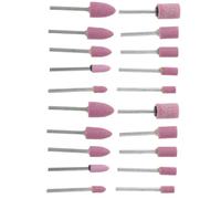ibasenice 20 Pièces Meules à Aiguiser en Pierre Abrasive Rose pour Métaux, Accessoires Résistants à L'usure et Solides pour Outils Rotatifs de Ponçage et Polissage, Bricolage