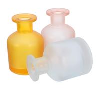 ibasenice 3 Pièces Flacon Diffuseur à Roseaux en Verre 130ml 4, 5 Oz | Cylindrique, Moderne et Élégant, Réutilisable pour Chambre ou Salon, Usage sans Flamme