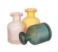 ibasenice 3 Pièces Flacon Diffuseur à Roseaux en Verre, Cylindre 130ml | Flamme, Décoratif et Réutilisable, Format Rond Moderne, pour Salle de Bain, Chambre, Spa