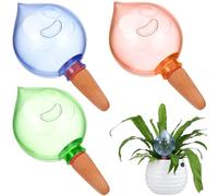 ibasenice 3 Pièces Globes D'arrosage Automatiques Système Stable en Plastique Design Visage Souriant et Gouttes d'eau pour Arrosage des Plantes en Pot Les Jardins