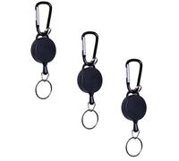 ibasenice 3 Pièces Porte-clés en Alliage Boucle Rétractable Flexibilité pour Trousseau Sport et Usage Quotidien