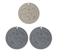 ibasenice 3 Pièces Tapis Multi-usages Dessous de Plat en Silicone, Dessous de Verre, Isolant Thermique Antidérapant, Résistant aux Rayures, pour Protéger Les Tables Couleur Aléatoire