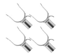 ibasenice 4 Pièces Support pour Branches D'arbres Fruitiers en Alliage D'aluminium Argenté, Béquille Polyvalente pour Branches, Adapté pour Tiges de 19mm, pour Vergers et Usage Domestique