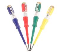 ibasenice 4 Pièces Testeur de Tension, Testeur Électrique, Tournevis Plat en Acier, Test de Circuit, Stylo à Volt, pour Fil sous Tension Couleur Aléatoire