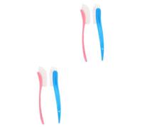 ibasenice 4pièces Brosse Multifonctionnelle Pour Bouteilles Nettoyeur De Bouteilles Bleu Et Rose Pour Nettoyage Des Tasses Et Gobelets