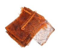 ibasenice 50 Pièces Lot de Paquet Halloween en Organza Orange à Friandises Cordon de Serrage, Motifs Citrouille et Araignée, Compact pour Fêtes à Thème Garçon et Filles