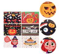 ibasenice 6 Pièces Cartes à Motifs D'halloween en Carton Dessins de Vampires et Fantômes, Cartes de Vœux Papier pour Décoration Halloween, pour Invitations Festives