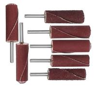 ibasenice 7pcs Tambour de Ponçage Cylindrique pour Perceuse à Colonne, Accessoires Légers en Sable et Fer pour Ponçage Bois et Jade, pour Projets de Bricolage