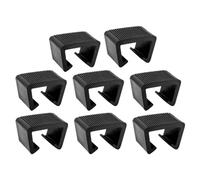 ibasenice 8 Pièces Clips pour Meubles de Canapé D'extérieur en Rotin, Attaches Faciles à Installer en Abs Noir pour Chaise et Canapé d'angle, Fixations Anti-déplacement pour Terrasse