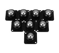 ibasenice 8 Pièces Roulettes Pivotantes 360° Noires en Pp et Acier Inoxydable pour Meubles et Petits Appareils Électroménagers, Usage Recommandé sur Sols Durs et Nurseries