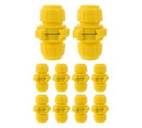ibasenice Adaptateur de Tuyau en Plastique Jaune, 10 Pièces, Raccord Rapide pour Tuyaux en Caoutchouc, pour Usage Domestique et Agricole