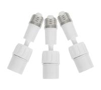 ibasenice Adaptateur Douille E27 Flexible en Plastique Blanc, Support D'abat-jour Réglable et Rallonge de Prise, Lot de 3 Pièces pour Hôtel et Dortoir