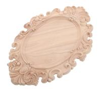 ibasenice Applique en bois sculpté beige, décorations peinturables pour portes d'armoires, décor rustique pour