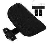 ibasenice Appui-tête de Chaise de Bureau en Plastique et Tissu Mesh Confortable Réglable en Hauteur Support Cervical Noir pour Maison et Bureau